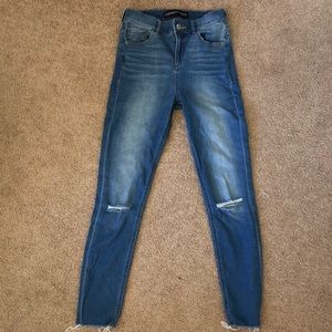 Ankle Legging High Rise Ripped Jeans